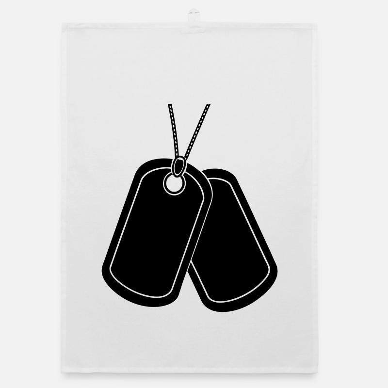 Dog Tag Organic dish towel