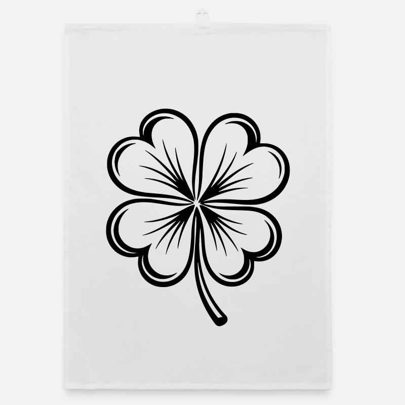 Four-leaf clover Organic dish towel