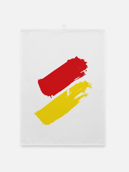 Burgenland Flagge  - Organic Geschirrtuch - Weiß - Vorne