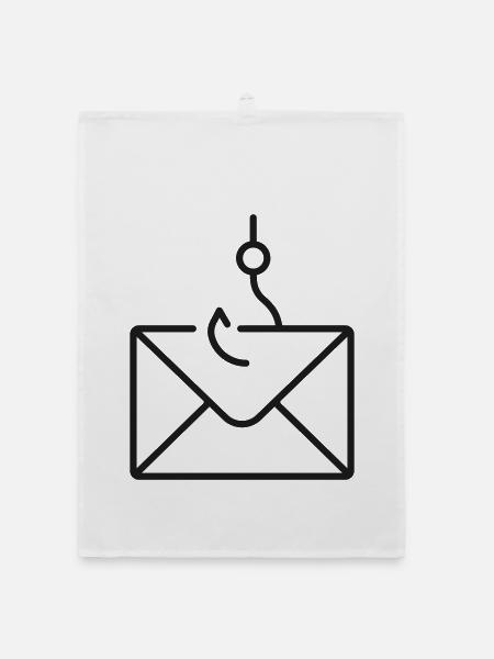Fischerei-E-Mail-Phishing-Hotline-Symbol - Organic Geschirrtuch - Weiß - Vorne