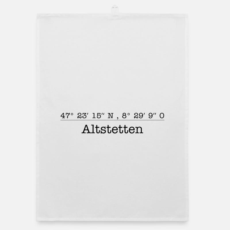 Coordinates District 9 Altstetten Zurich Organic dish towel