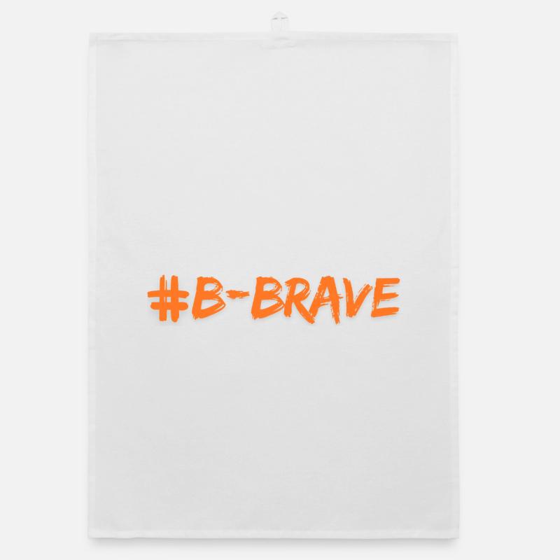 #B-Brave print Organic dish towel