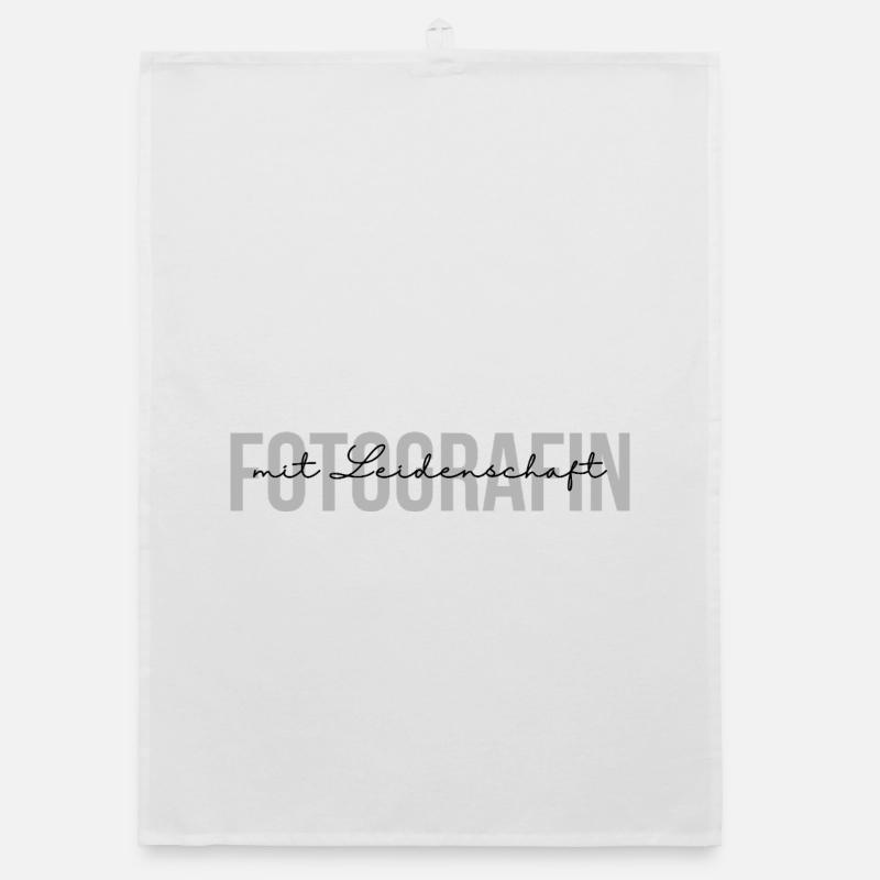 Fotografin mit Leidenschaft - Organic Geschirrtuch - Weiß