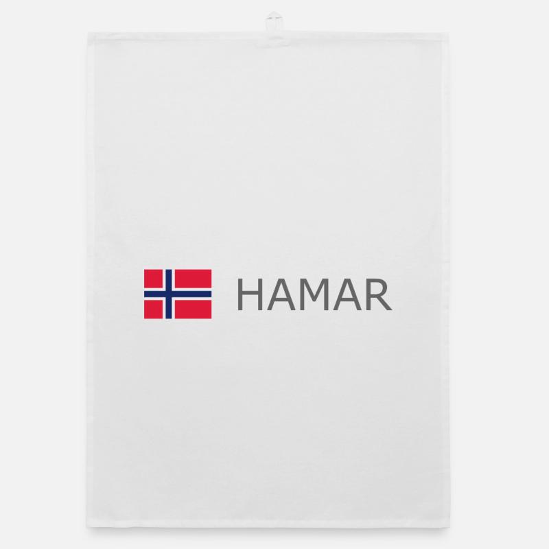 Norway Flag - Hamar - Norge - Norwegen Organic Geschirrtuch