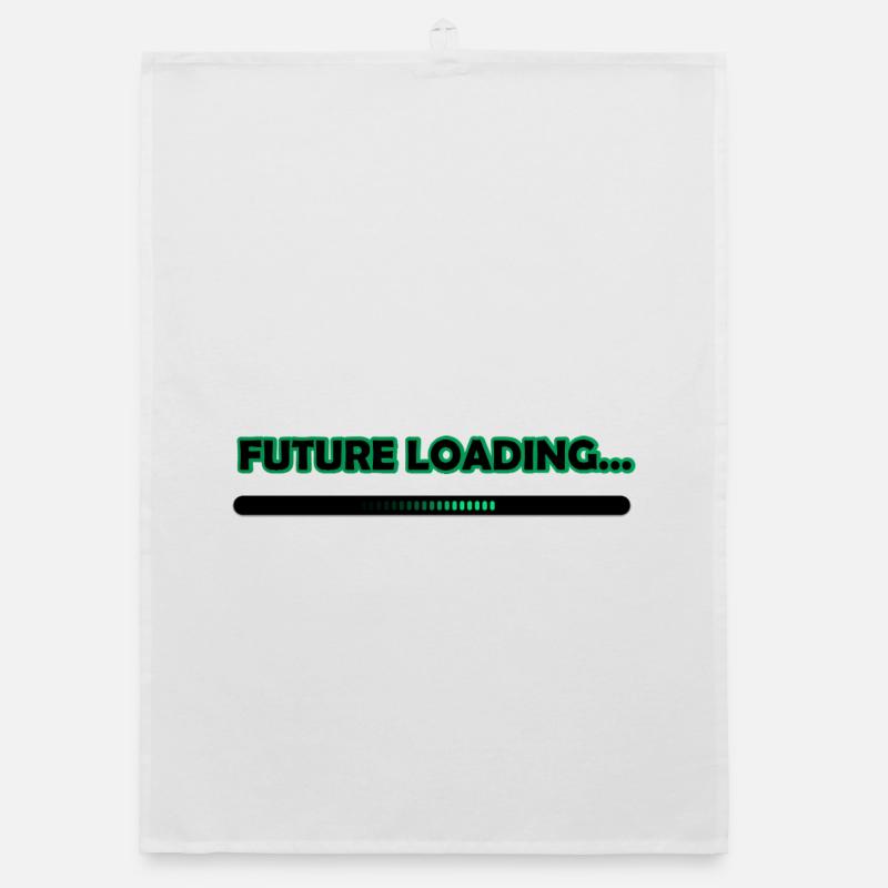 Future Loading Progress Tee Organic Geschirrtuch