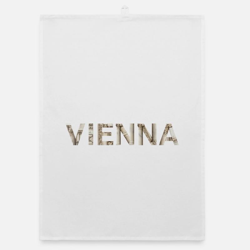 Typographie de Vienne avec architecture classique Torchon bio