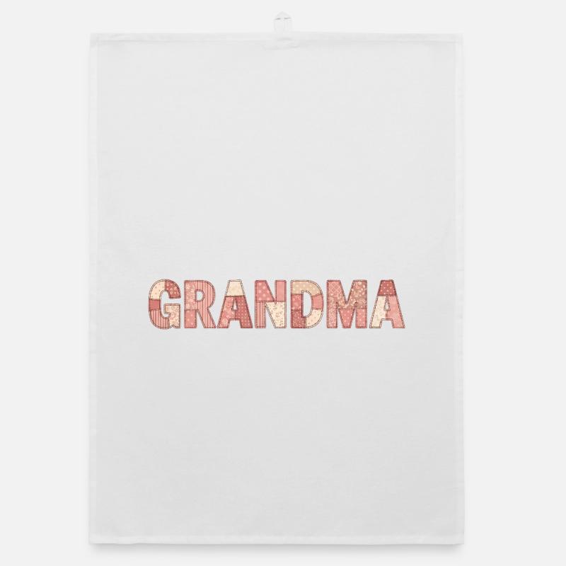Grandma Patchwork Floral Pattern Gift Organic dish towel