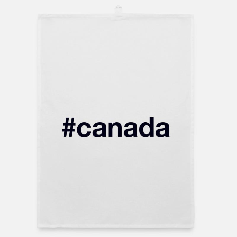 CANADA Hashtag - Organic Geschirrtuch - Weiß