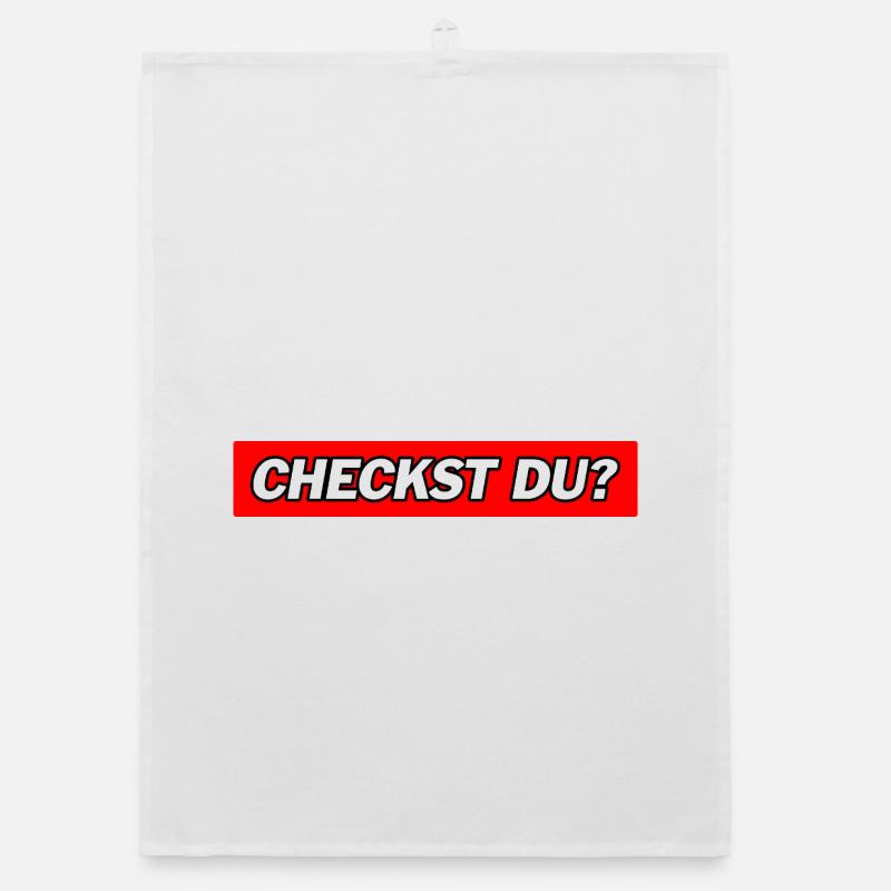 Checkst Du - Funny Memes Organic Geschirrtuch