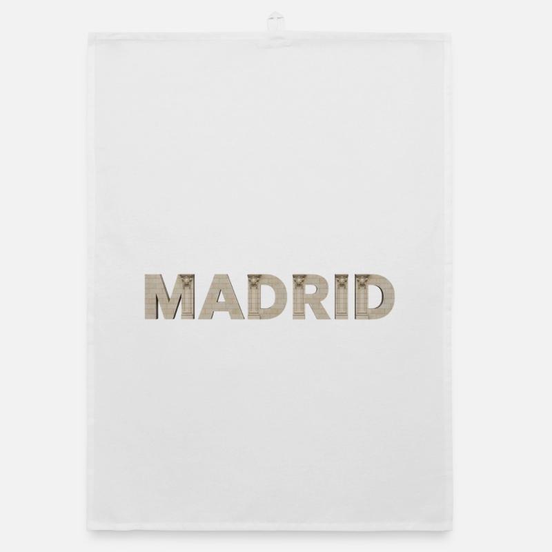 Madrid Architecture Typography Organic dish towel