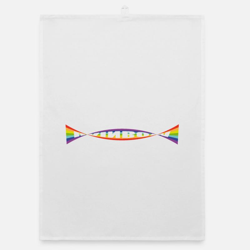 Rainbow flag Variation Organic Geschirrtuch