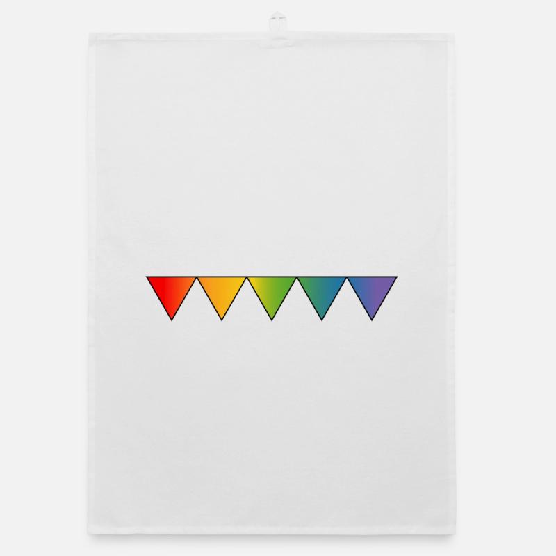 Regenbogen queer triangles Organic Geschirrtuch