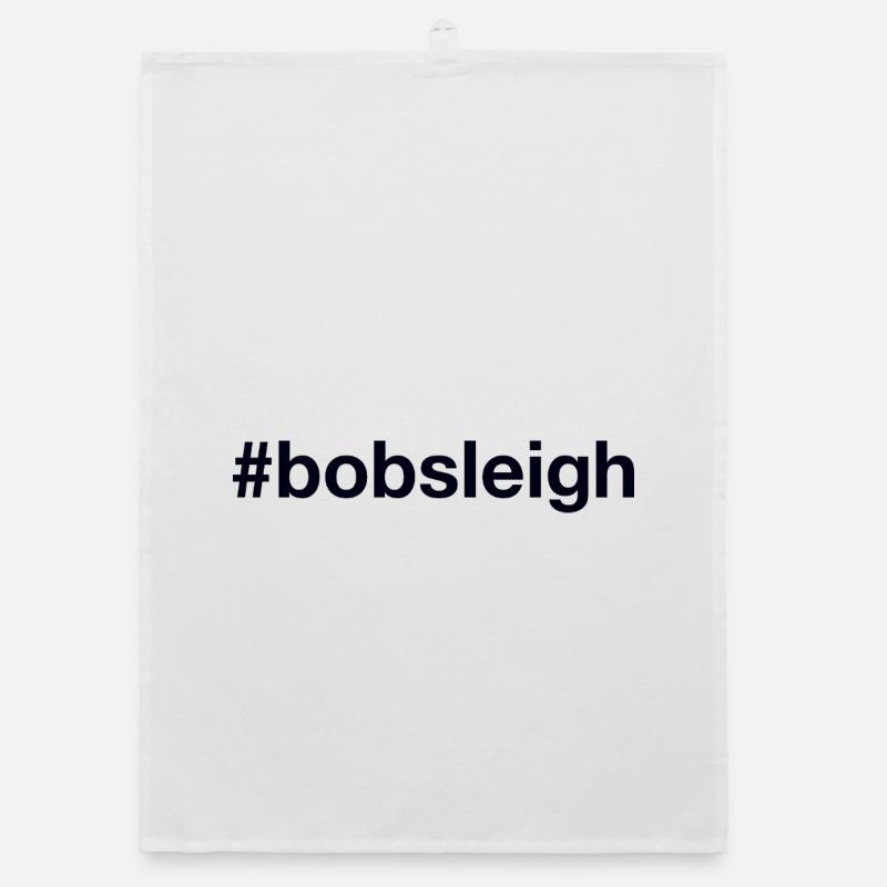 Bobsleigh Bobfahren Hashtag Organic Geschirrtuch