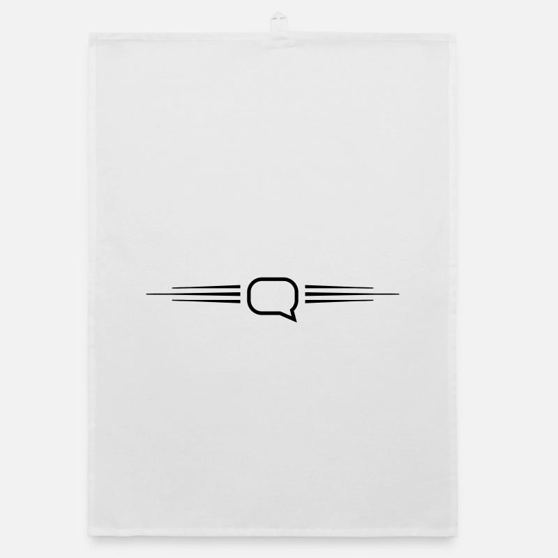 Speech bubble line Organic dish towel