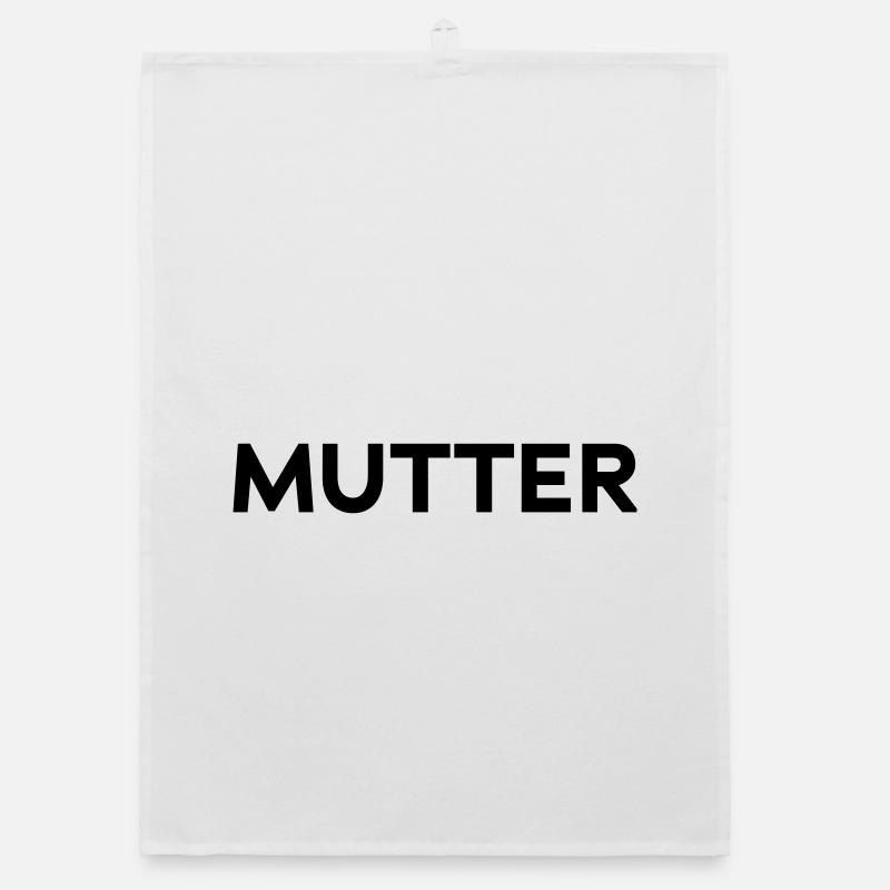 Mutter Typografie Design VATER-MUTTER-KIND Geburt Organic Geschirrtuch