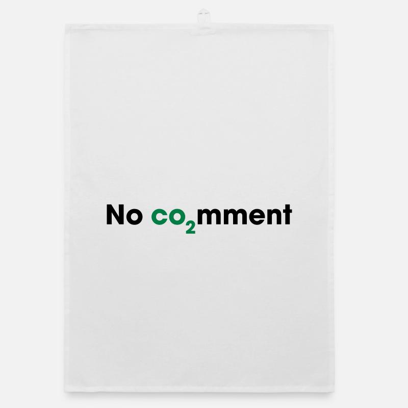 No CO2 Comment – Clean Energy Statement - Organic dish towel - white