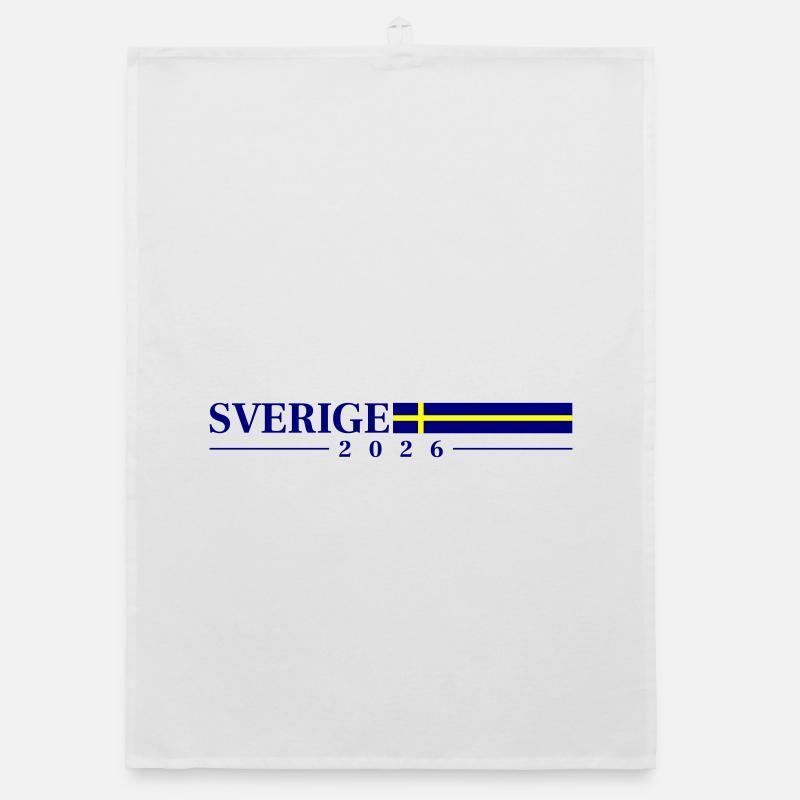 Drapeau de Suède 2026 Torchon bio