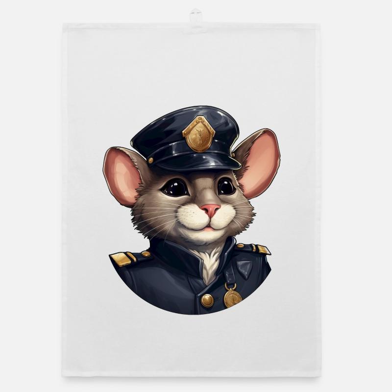 Mice Policeman Organic dish towel