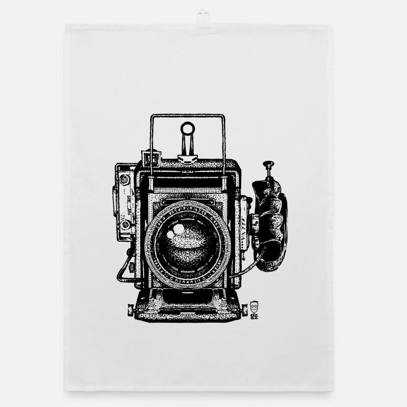 Vintage Camera Organic dish towel
