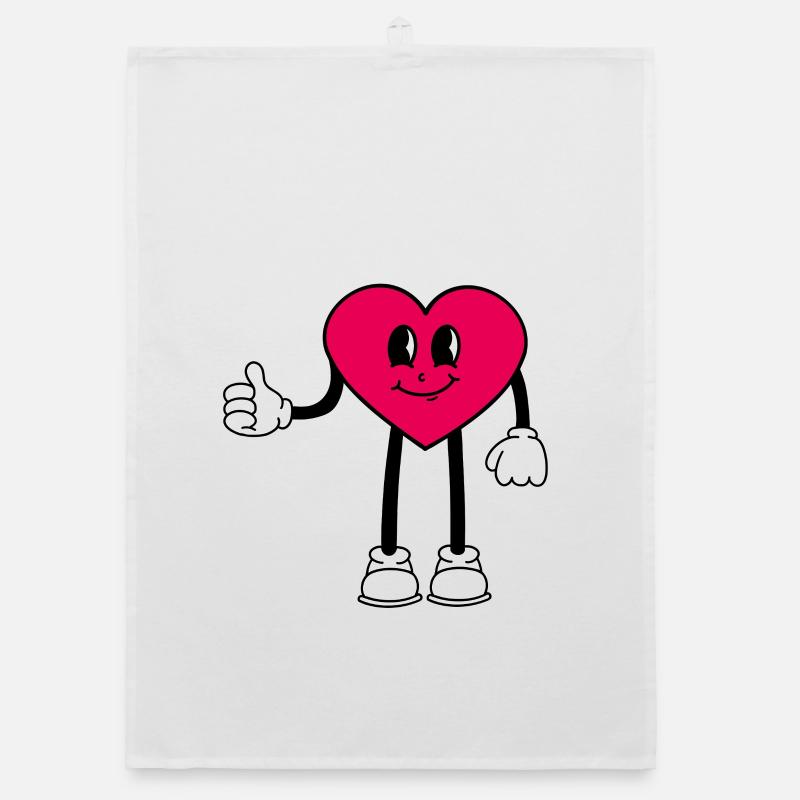 Heart Organic dish towel