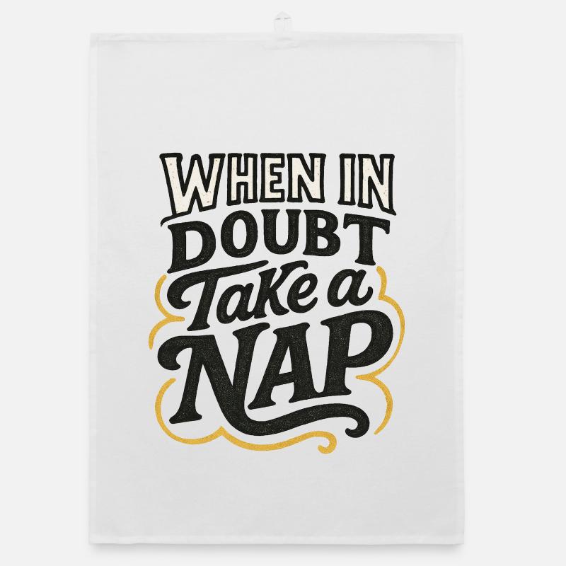 When in Doubt Take a Nap Organic dish towel