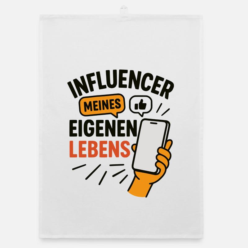 Influencer meines eigenen Lebens - Organic Geschirrtuch - Weiß
