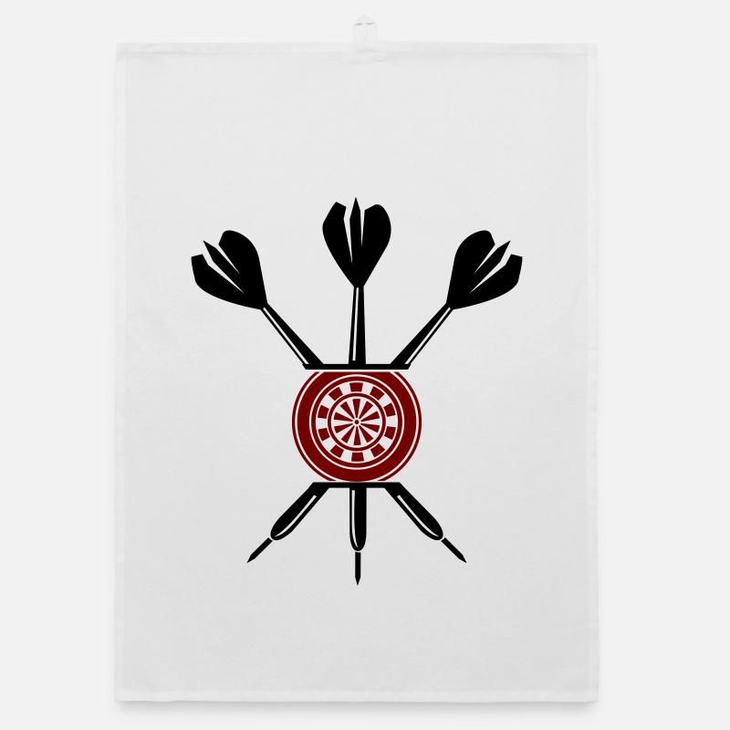 Dart Darts - Organic Geschirrtuch - Weiß