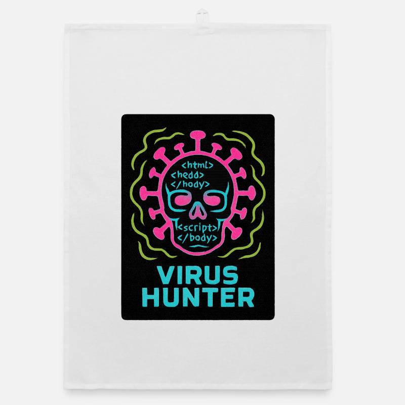 Cybersecurity: Virus Hunter Organic dish towel