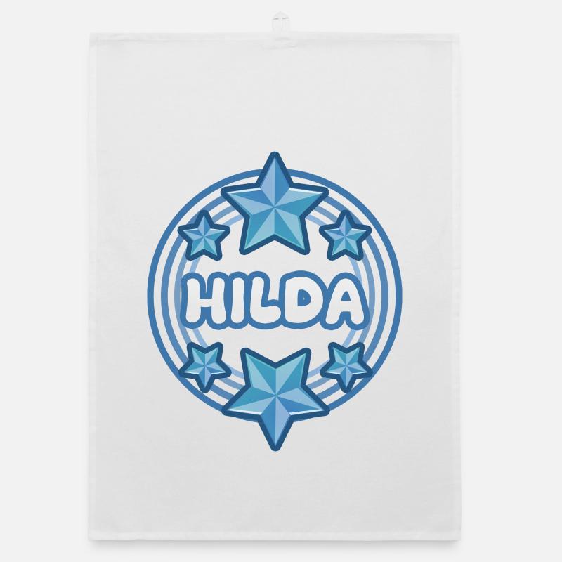 First name Hilda Organic dish towel