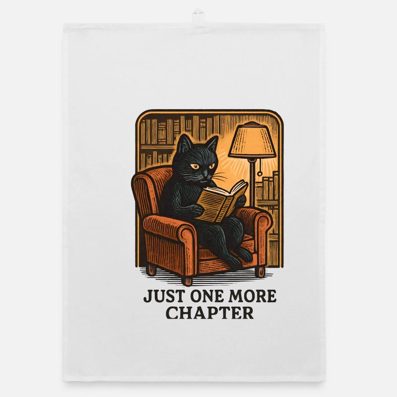 Another chapter on cat reading Organic dish towel