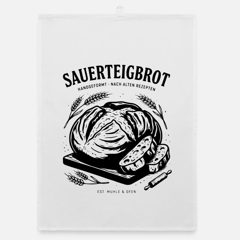 Sauerteigbrot Backen Bäcker Getreide Handgeformt Organic Geschirrtuch