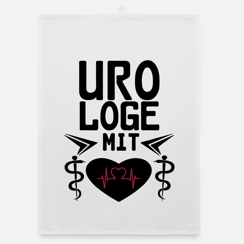 Urologe mit Herz Geschenk Organic Geschirrtuch