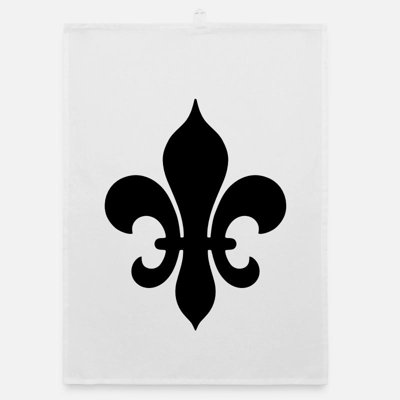 Medieval Fleur de Lis Organic dish towel