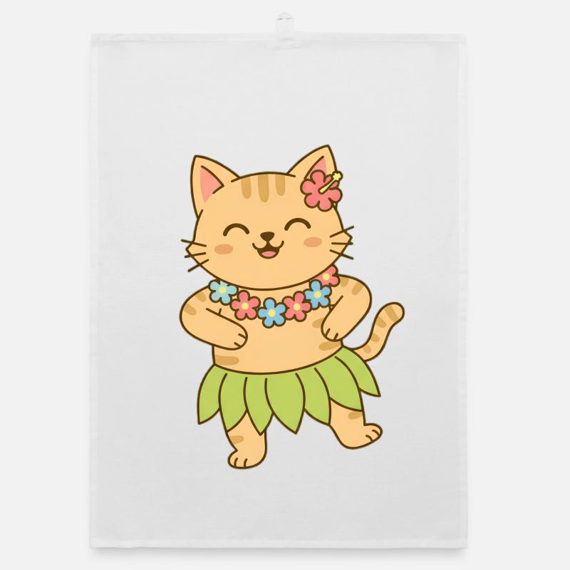 Chat à Hawaï Torchon bio