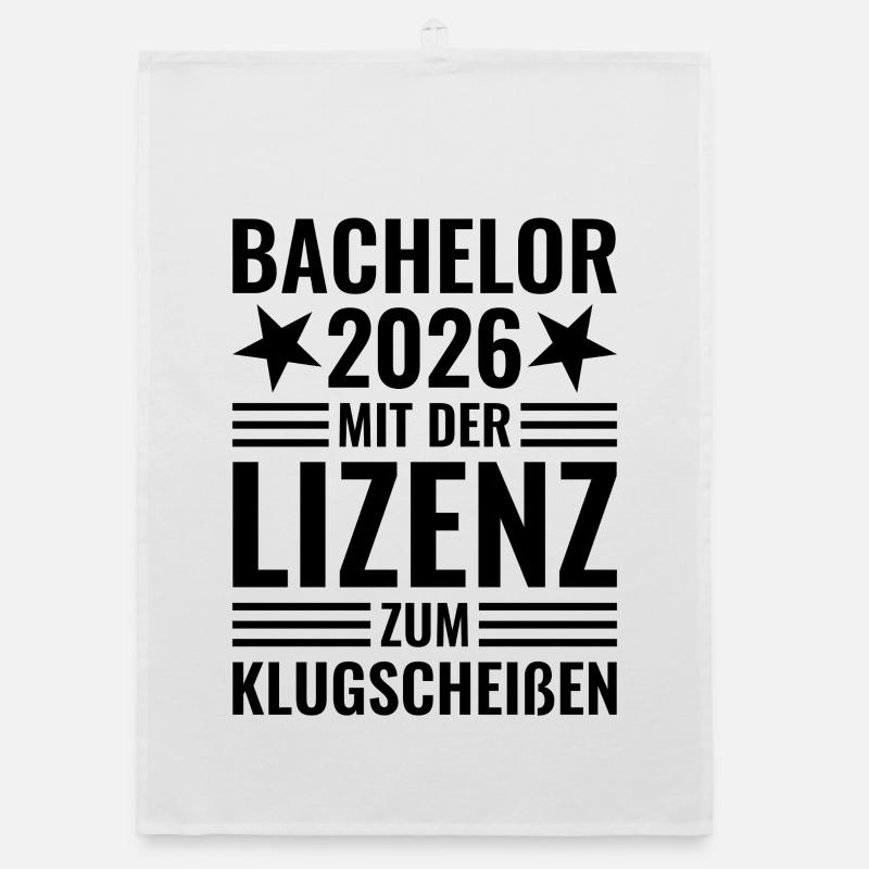 Bachelor 2026 mit der Lizenz zum Klugscheißen Organic Geschirrtuch