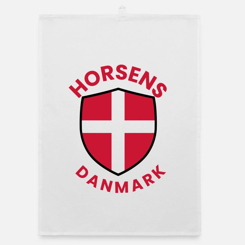 Bouclier Horsens avec Dannebrog Torchon bio