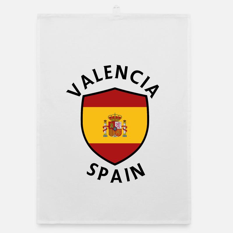 Valencia Spain Shield Pattern Organic dish towel