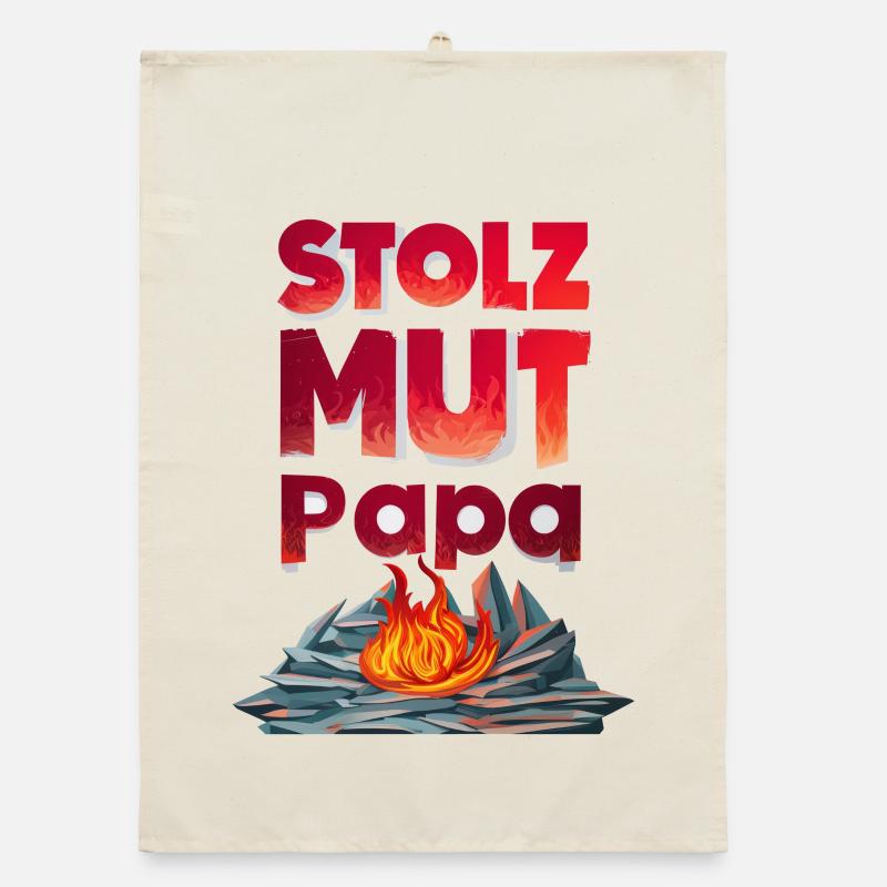Fire Brigade Dad Pride Courage Strength Gift Idea Organic dish towel