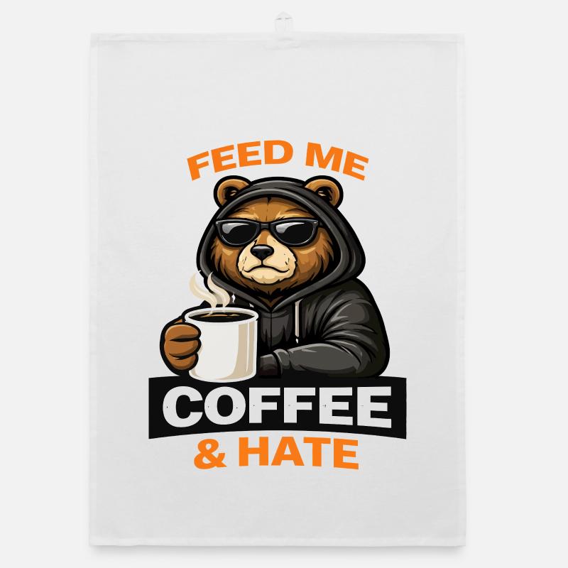 Grumpy Bear Kaffee-Einstellung Organic Geschirrtuch