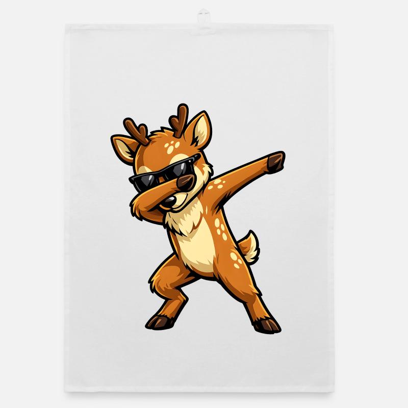 Dabbing Deer Organic dish towel