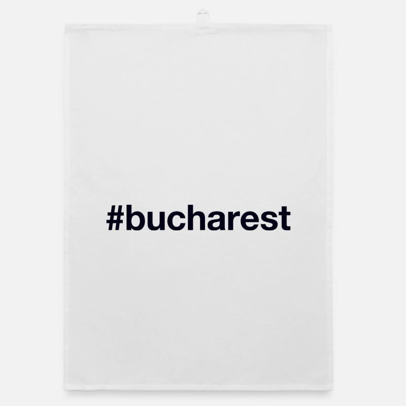 BUCHAREST Hashtag Bukarest Organic dish towel
