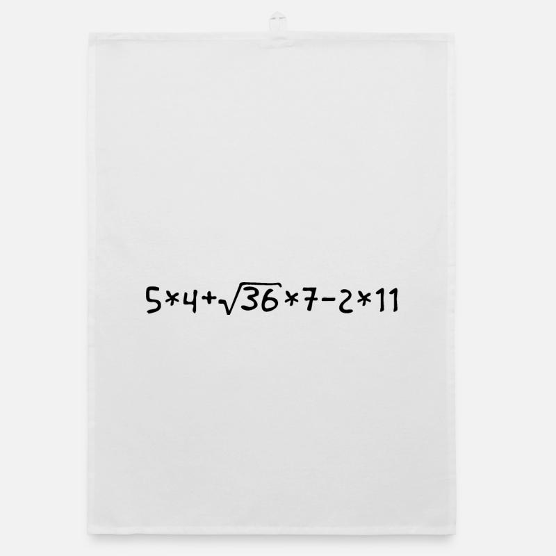 40th birthday - a mathematical task... - Organic dish towel - white