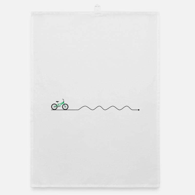 Emerald Trek Bike Silhouette Organic dish towel
