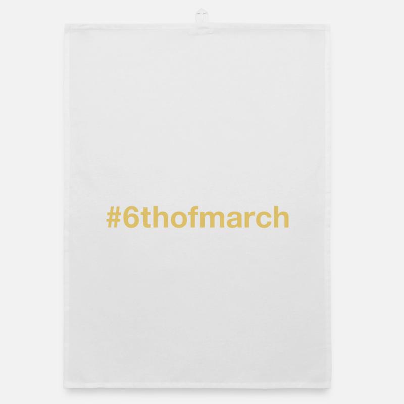 né le 6 mars Anniversaire anniversaire Torchon bio