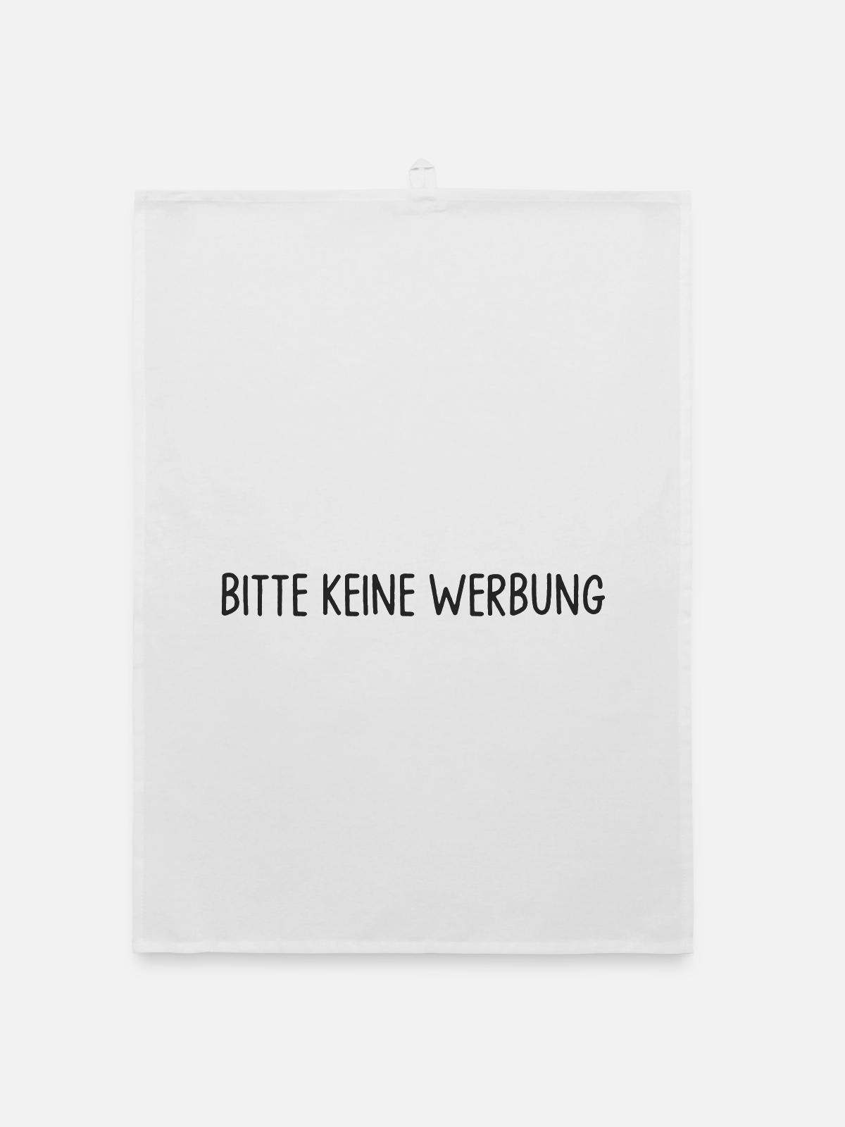 Bitte keine Werbung - Organic Geschirrtuch - Weiß - Vorne