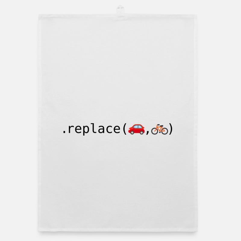 Autos durch Fahrräder ersetzen; Python-Edition Organic Geschirrtuch