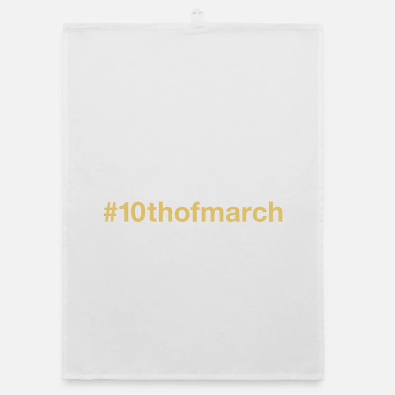 né le 10 mars Anniversaire anniversaire Torchon bio