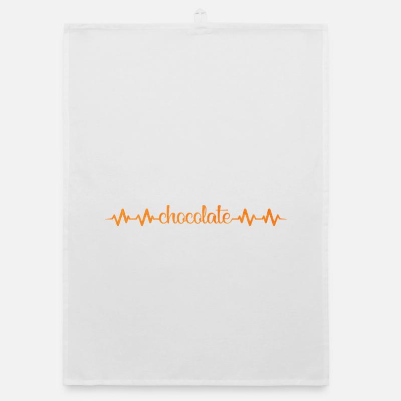 Heartbeat Chocolate Pattern Organic dish towel