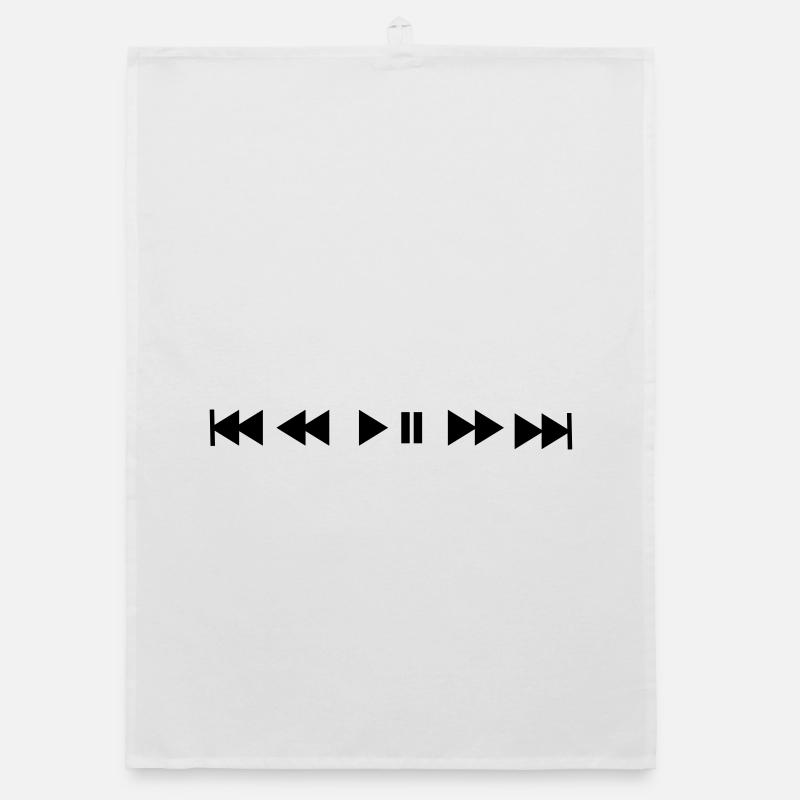musiK Play stop skip Organic Geschirrtuch