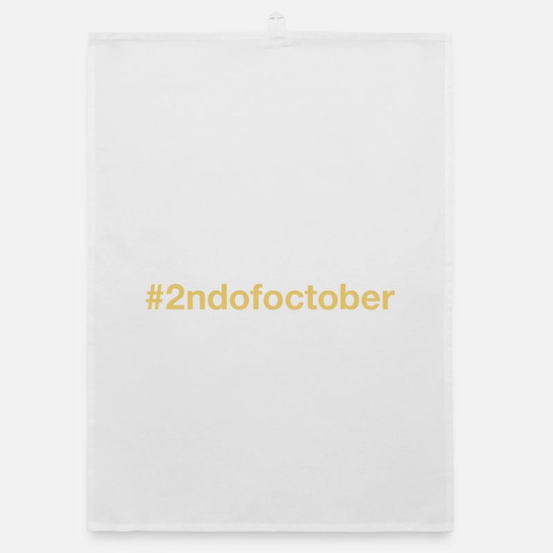 born on October 2 Birthday birthday Organic dish towel